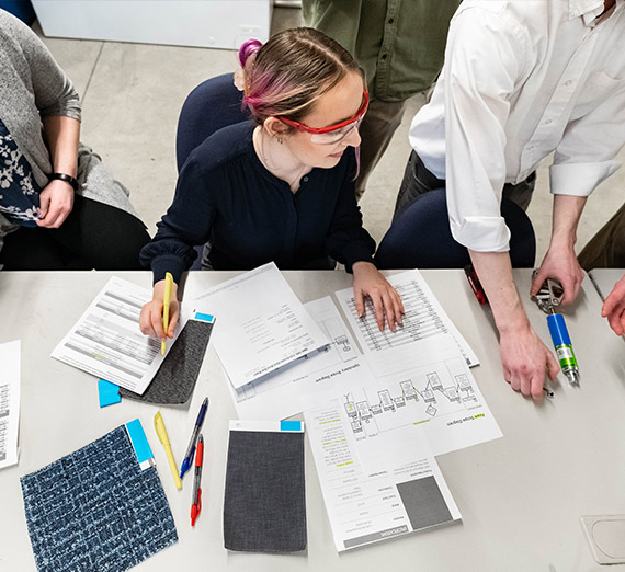 Gonzaga students explore more sustainable options for seating on Boeing aircrafts.